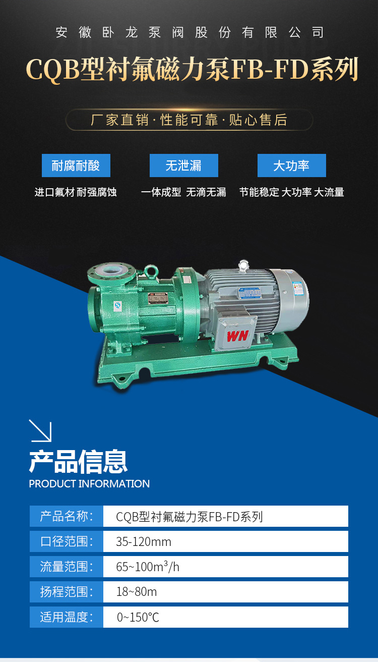 CQB型衬氟磁力泵FB-FD系列(图2)