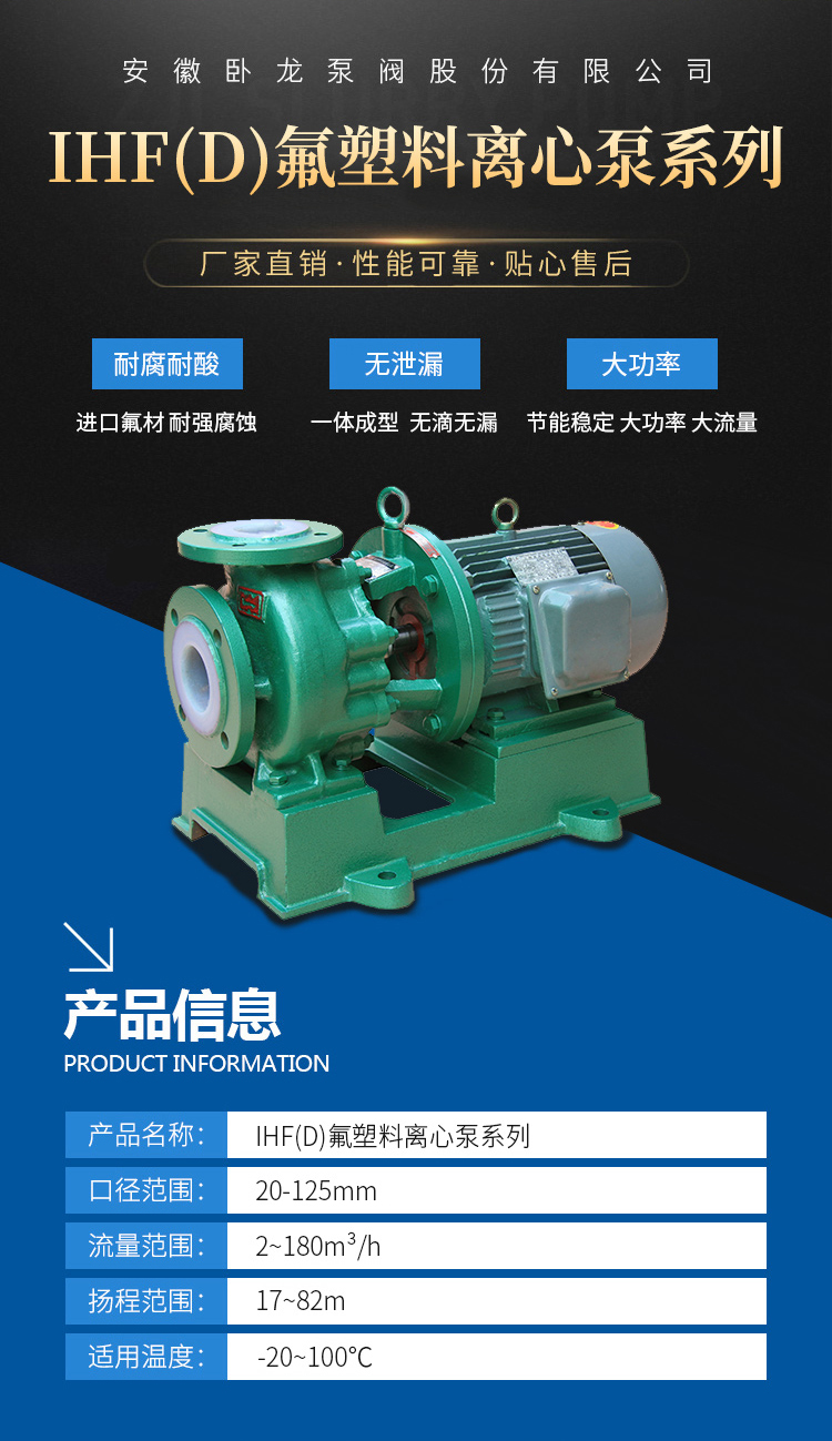 IHF(D)氟塑料离心泵(图2)